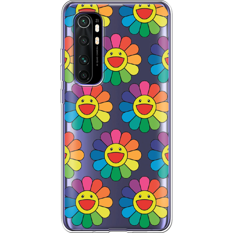 Прозрачный чехол BoxFace Xiaomi Mi Note 10 Lite Hippie Flowers