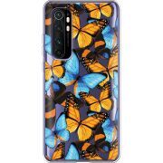 Прозрачный чехол BoxFace Xiaomi Mi Note 10 Lite Butterfly Morpho