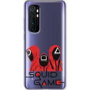 Прозрачный чехол BoxFace Xiaomi Mi Note 10 Lite siquid game люди в красном