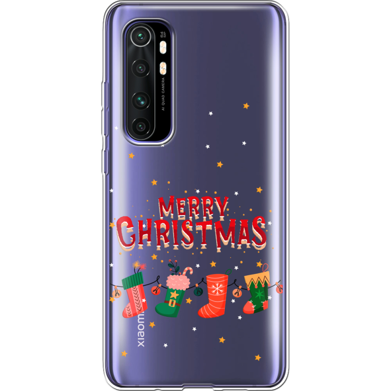 Прозрачный чехол BoxFace Xiaomi Mi Note 10 Lite Merry Christmas