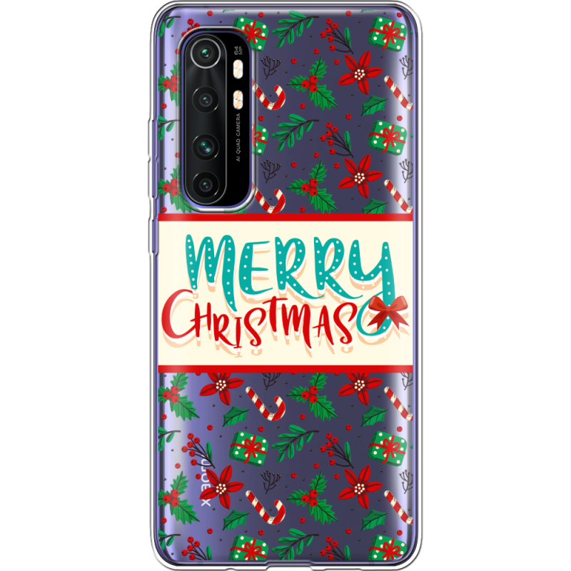 Прозрачный чехол BoxFace Xiaomi Mi Note 10 Lite Vintage Christmas Pattern