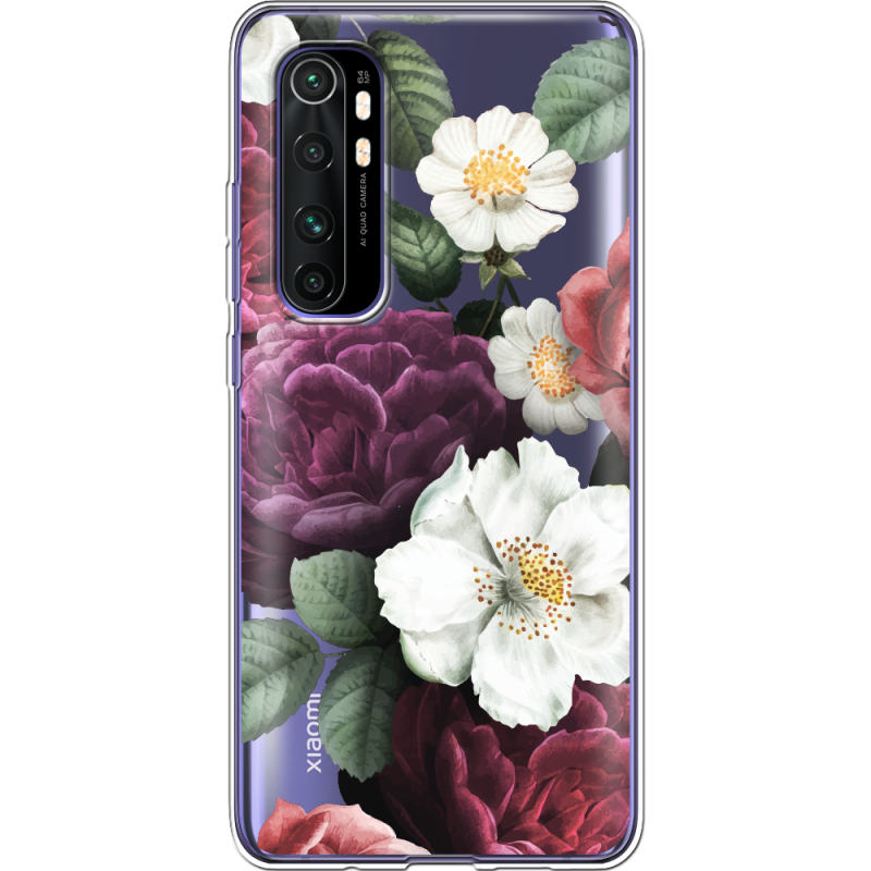 Прозрачный чехол BoxFace Xiaomi Mi Note 10 Lite Floral Dark Dreams