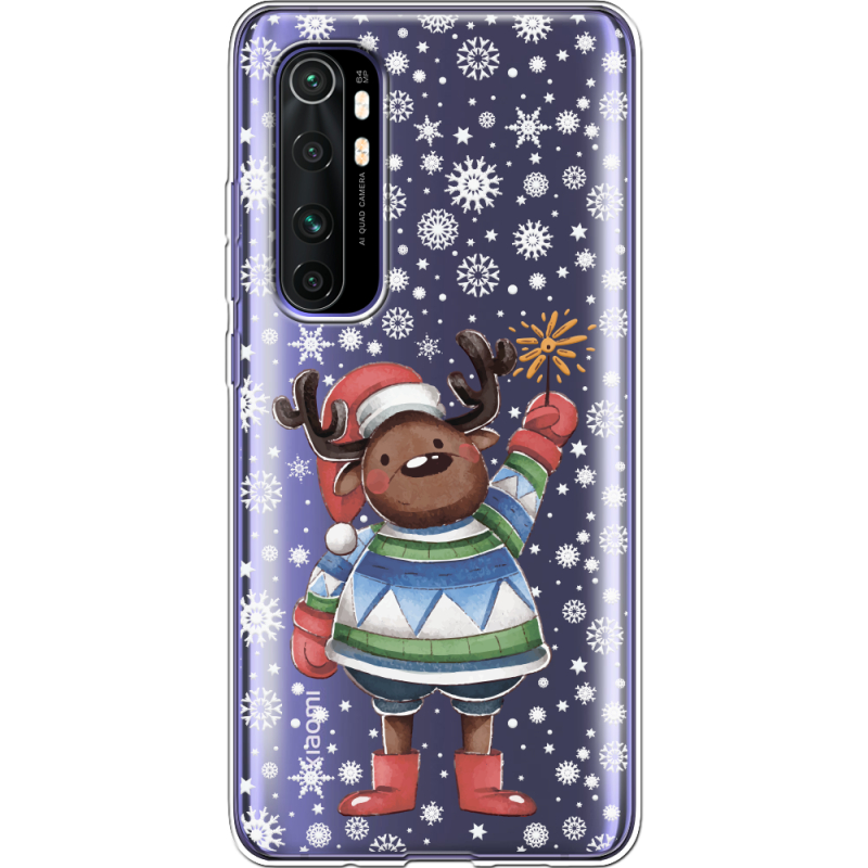 Прозрачный чехол BoxFace Xiaomi Mi Note 10 Lite Christmas Deer with Snow