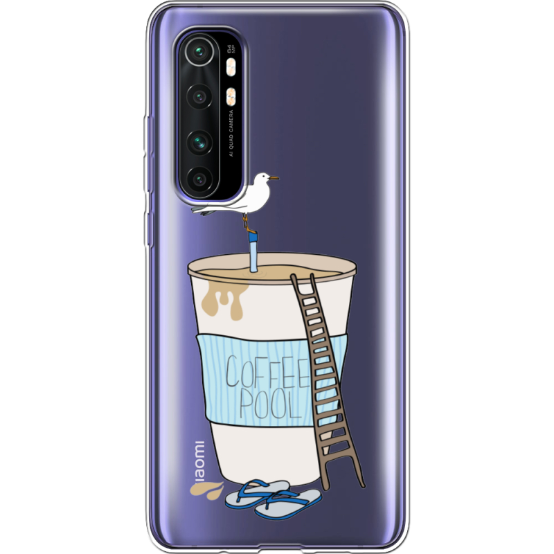 Прозрачный чехол BoxFace Xiaomi Mi Note 10 Lite Segull in Cofee Pool