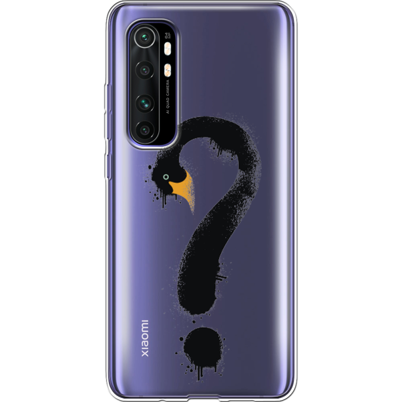 Прозрачный чехол BoxFace Xiaomi Mi Note 10 Lite Swan question