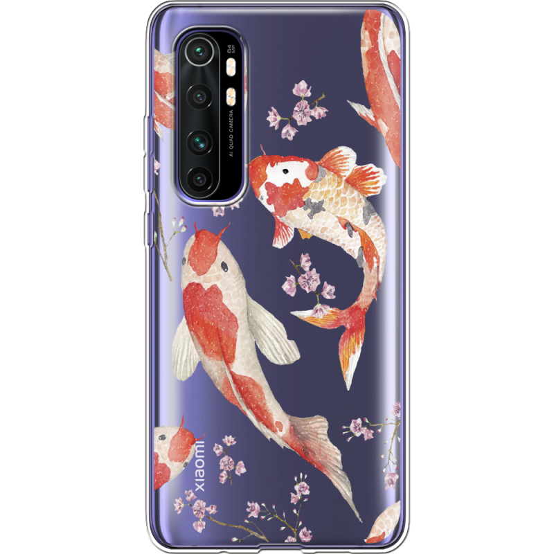 Прозрачный чехол BoxFace Xiaomi Mi Note 10 Lite Japanese Koi Fish