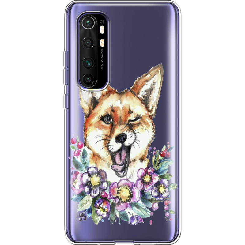 Прозрачный чехол BoxFace Xiaomi Mi Note 10 Lite Winking Fox