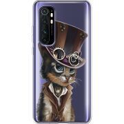 Прозрачный чехол BoxFace Xiaomi Mi Note 10 Lite Steampunk Cat