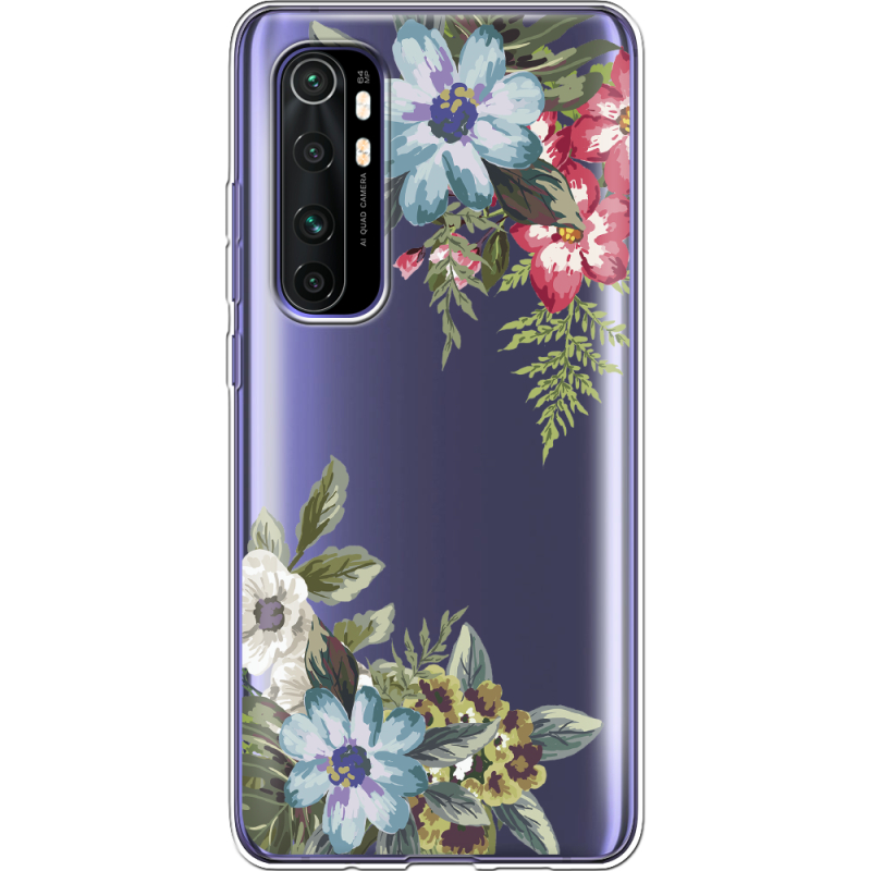 Прозрачный чехол BoxFace Xiaomi Mi Note 10 Lite Floral