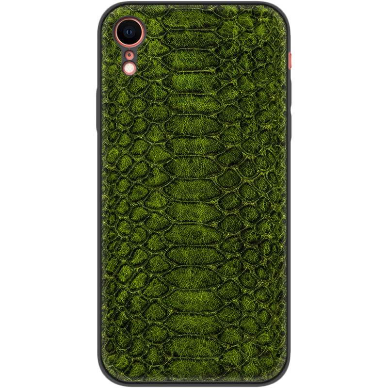 Кожаный чехол Boxface Apple iPhone XR Reptile Forest Green