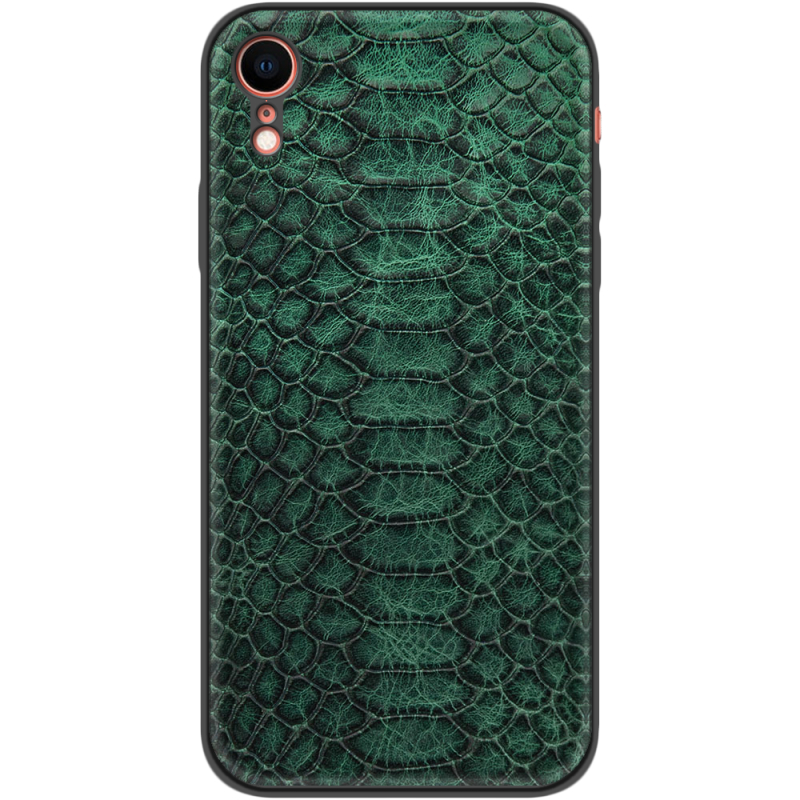 Кожаный чехол Boxface Apple iPhone XR Reptile Emerald