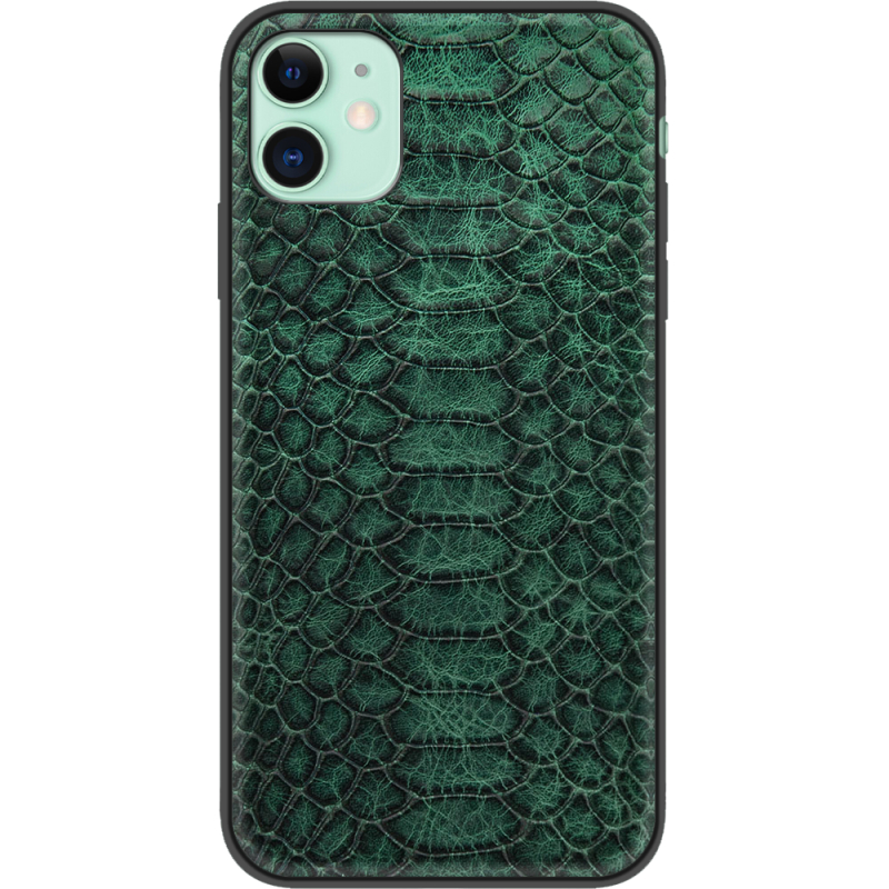 Кожаный чехол Boxface Apple iPhone 11 Reptile Emerald