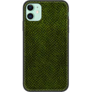 Кожаный чехол Boxface Apple iPhone 11 Snake Forest Green