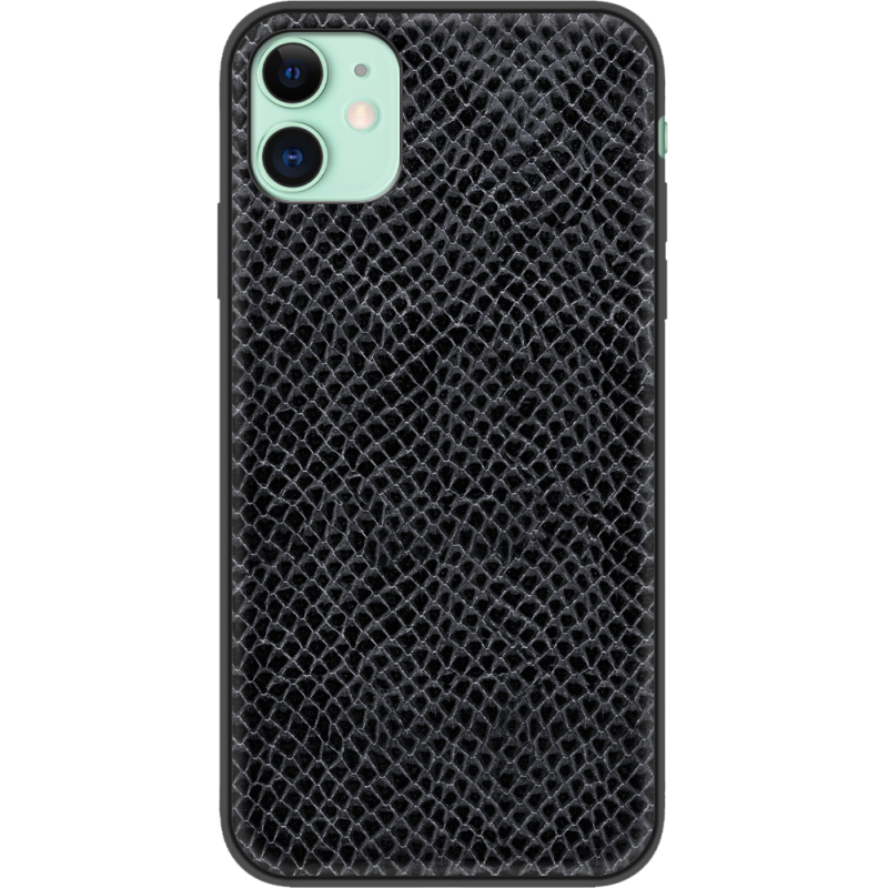 Кожаный чехол Boxface Apple iPhone 11 Snake Graphite