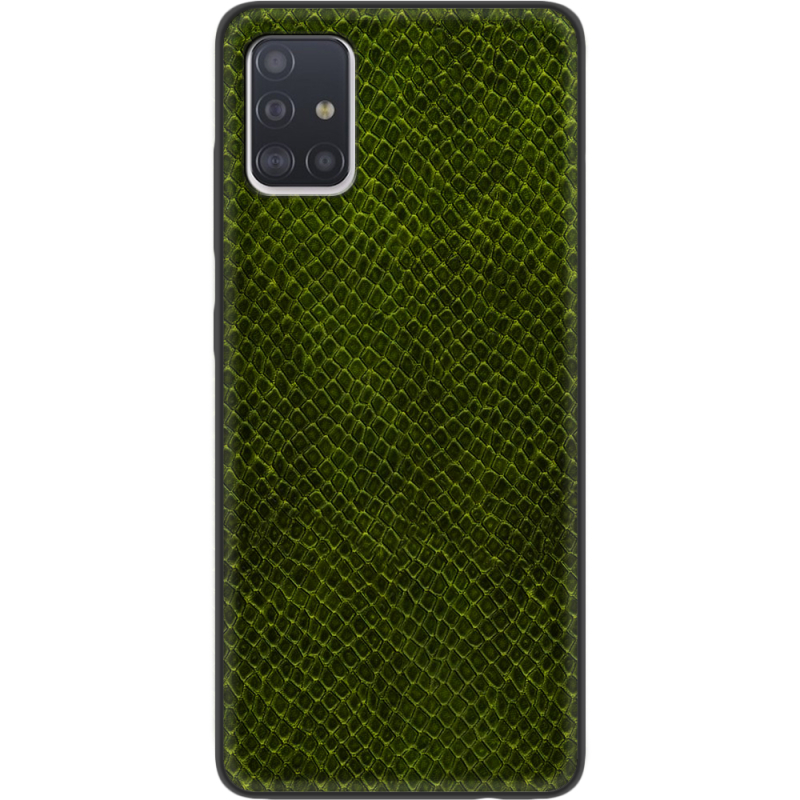 Кожаный чехол Boxface Samsung Galaxy A51 (A515) Snake Forest Green