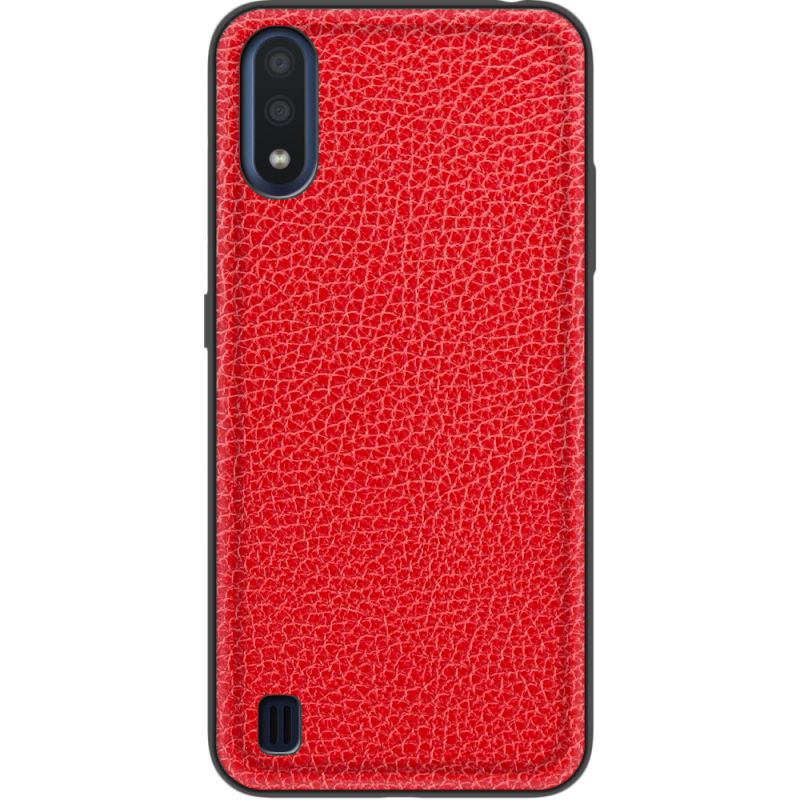 Кожаный чехол Boxface Samsung Galaxy A01 (A015) Flotar Red
