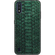 Кожаный чехол Boxface Samsung Galaxy A01 (A015) Reptile Emerald