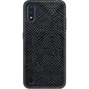 Кожаный чехол Boxface Samsung Galaxy A01 (A015) Snake Graphite
