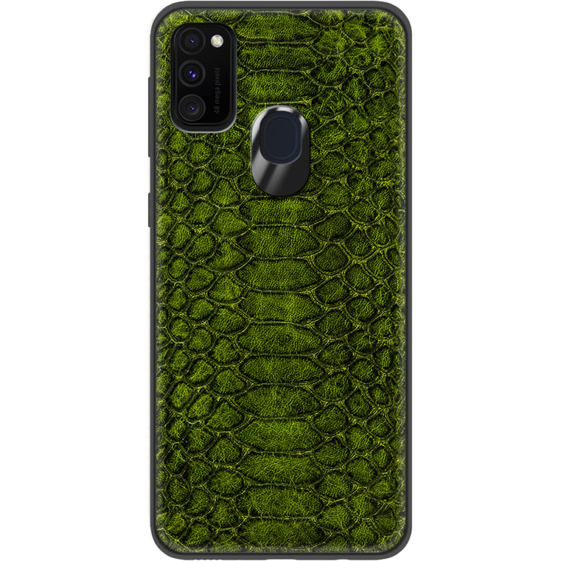 Кожаный чехол Boxface Samsung Galaxy M30s (M307) Reptile Forest Green