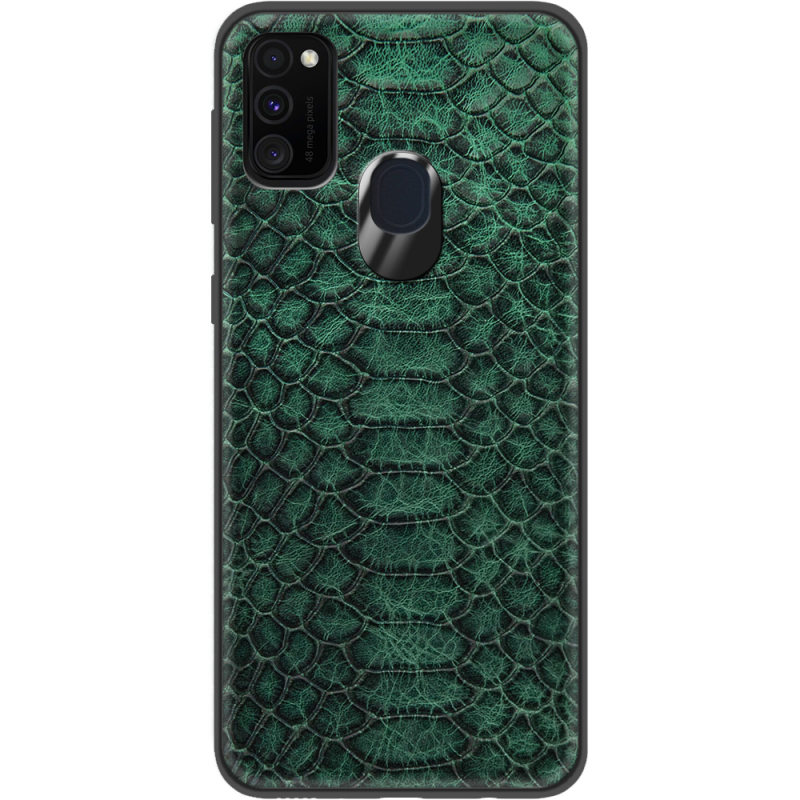 Кожаный чехол Boxface Samsung Galaxy M30s (M307) Reptile Emerald