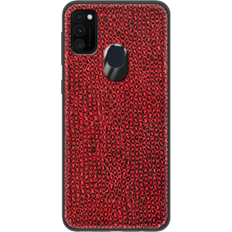 Кожаный чехол Boxface Samsung Galaxy M21 (M215) Snake Red