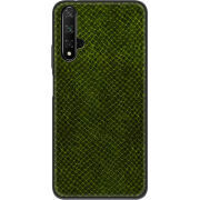 Кожаный чехол Boxface Huawei Nova 5T Snake Forest Green