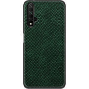 Кожаный чехол Boxface Huawei Nova 5T Snake Emerald