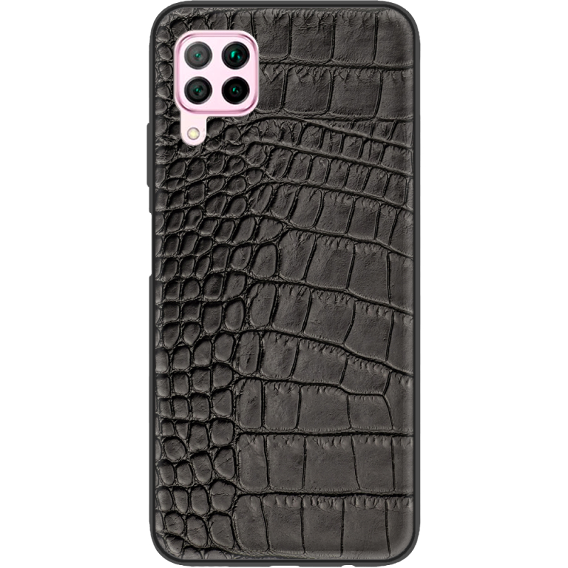 Кожаный чехол Boxface Huawei P40 Lite Crocodile Black