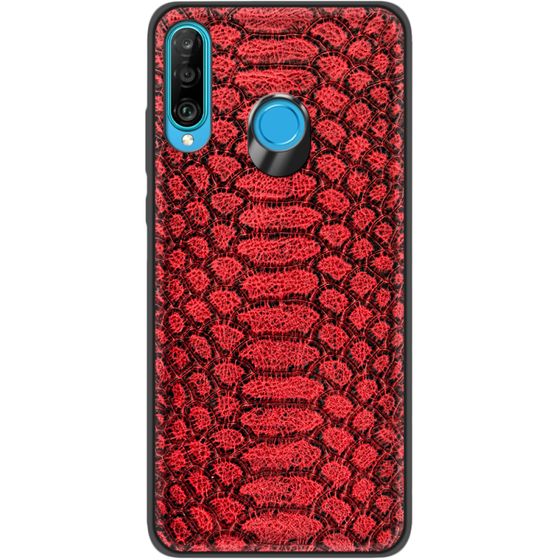 Кожаный чехол Boxface Huawei P30 Lite Reptile Red