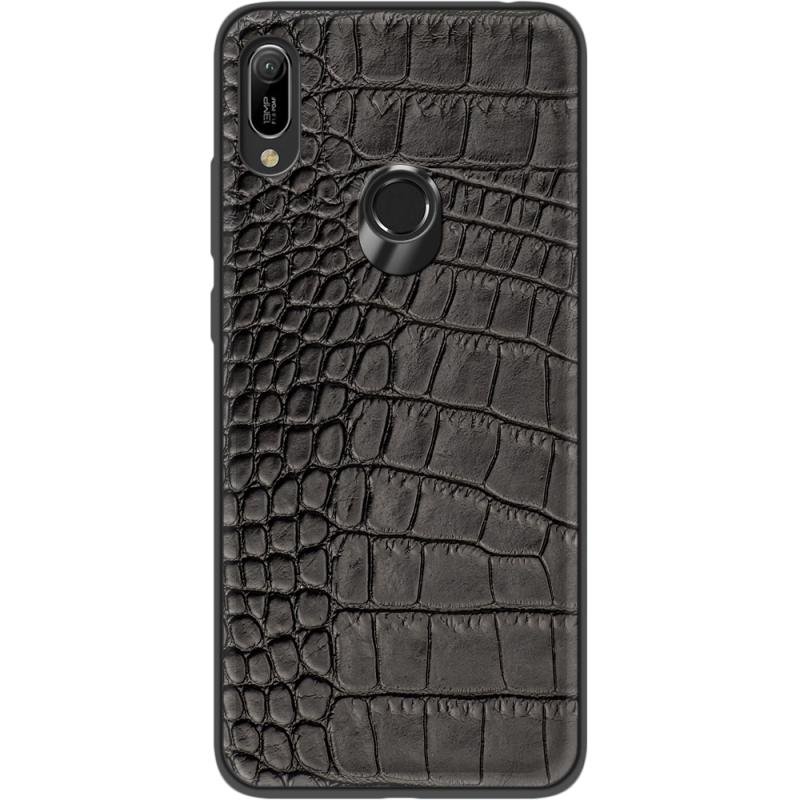 Кожаный чехол Boxface Huawei Y6 Prime 2019 Crocodile Black
