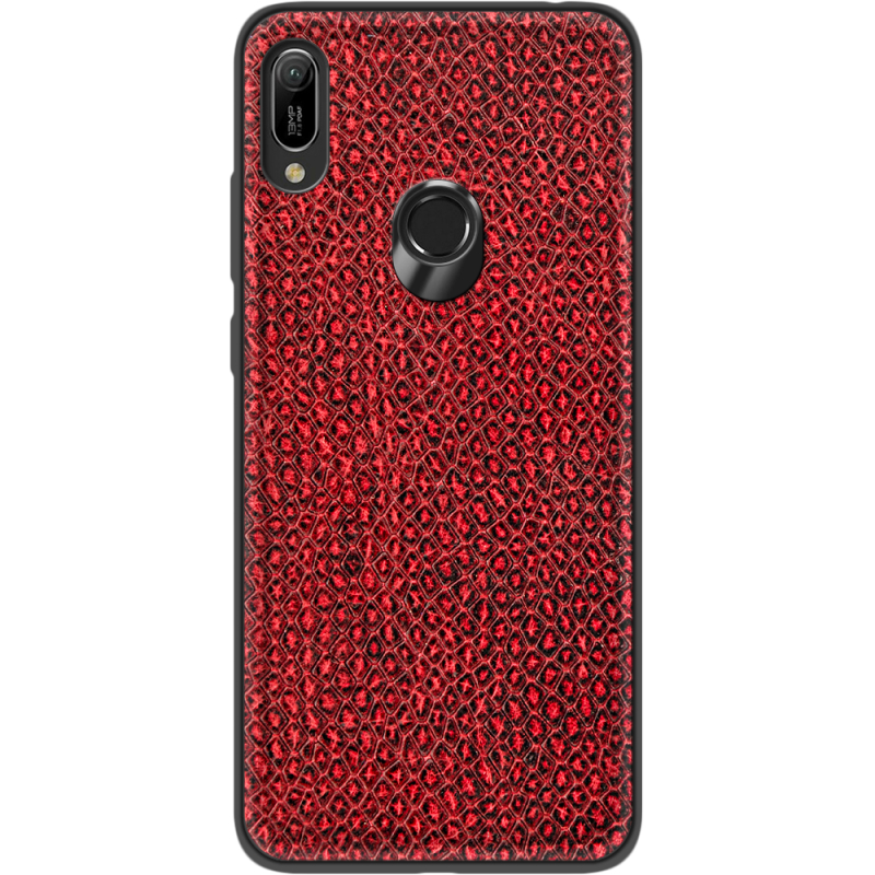 Кожаный чехол Boxface Huawei Y6 Prime 2019 Snake Red