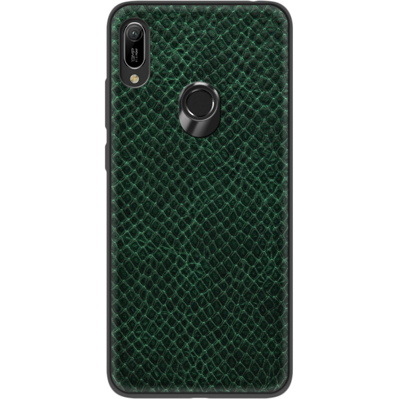 Кожаный чехол Boxface Huawei Y6 Prime 2019 Snake Emerald