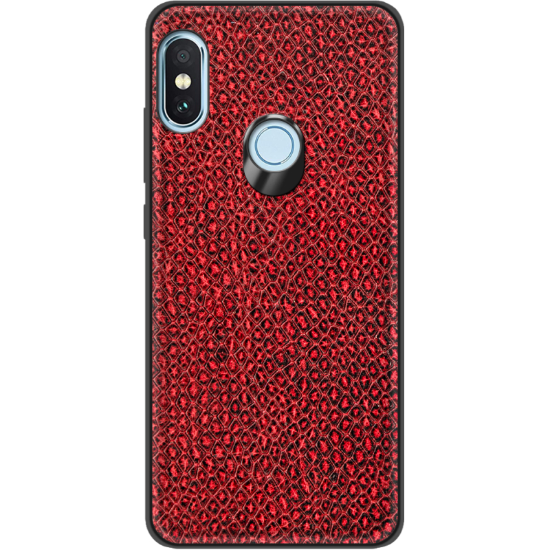 Кожаный чехол Boxface Xiaomi Redmi Note 5 / 5 Pro Snake Red