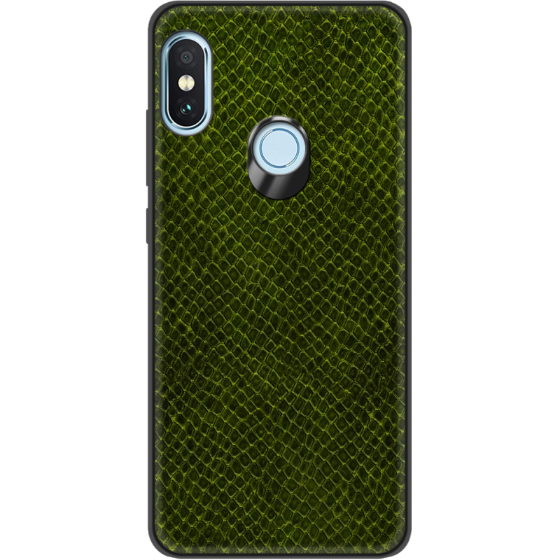 Кожаный чехол Boxface Xiaomi Redmi Note 5 / 5 Pro Snake Forest Green