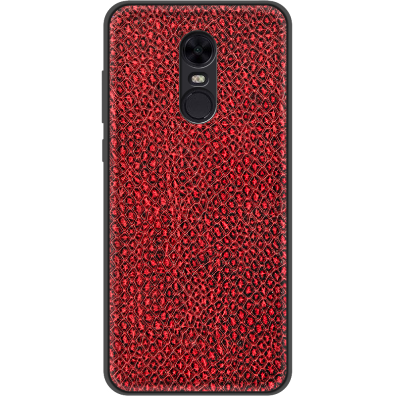 Кожаный чехол Boxface Xiaomi Redmi 5 Plus Snake Red