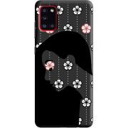 Черный чехол BoxFace Samsung A315 Galaxy A31 Flower Hair