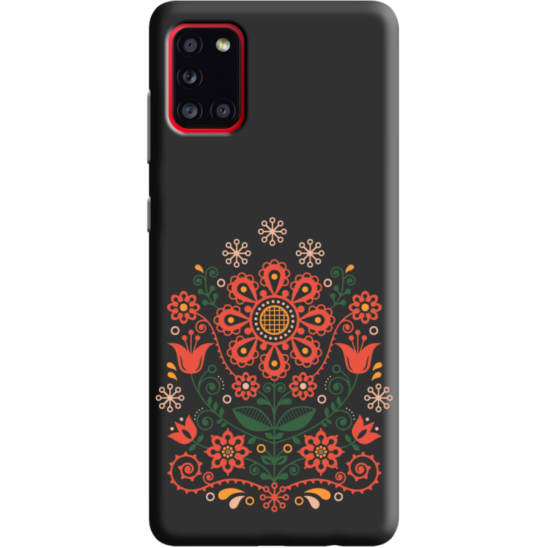 Черный чехол BoxFace Samsung A315 Galaxy A31 Ukrainian Ornament