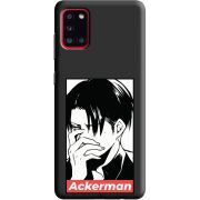 Черный чехол BoxFace Samsung A315 Galaxy A31 Attack On Titan - Ackerman