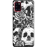 Черный чехол BoxFace Samsung A315 Galaxy A31 Skull and Roses