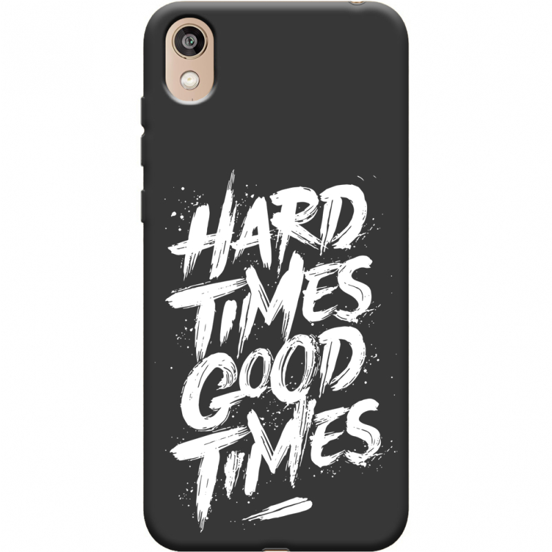 Черный чехол Uprint Honor 8S Hard Times Good Times