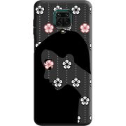 Черный чехол BoxFace Xiaomi Redmi Note 9S Flower Hair