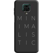 Черный чехол BoxFace Xiaomi Redmi Note 9S Minimalistic