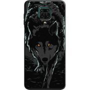 Черный чехол BoxFace Xiaomi Redmi Note 9S Wolf