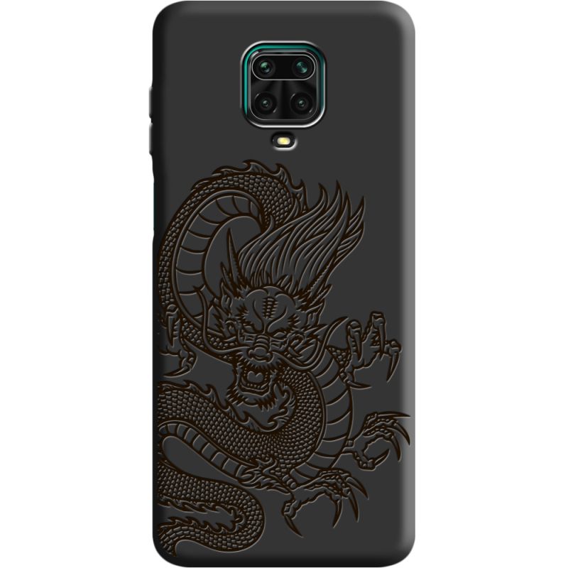 Черный чехол BoxFace Xiaomi Redmi Note 9S Chinese Dragon