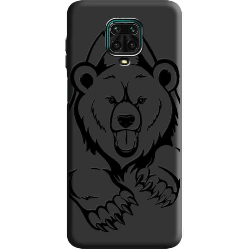 Черный чехол BoxFace Xiaomi Redmi Note 9S Grizzly Bear