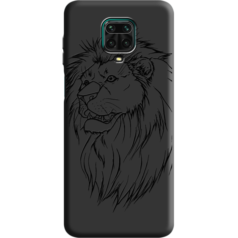 Черный чехол BoxFace Xiaomi Redmi Note 9S Lion