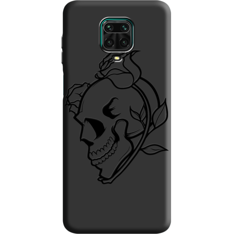 Черный чехол BoxFace Xiaomi Redmi Note 9S Skull and Roses