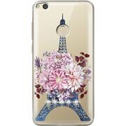 Чехол со стразами Honor 8 Lite Eiffel Tower