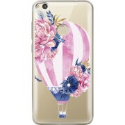 Чехол со стразами Honor 8 Lite Pink Air Baloon