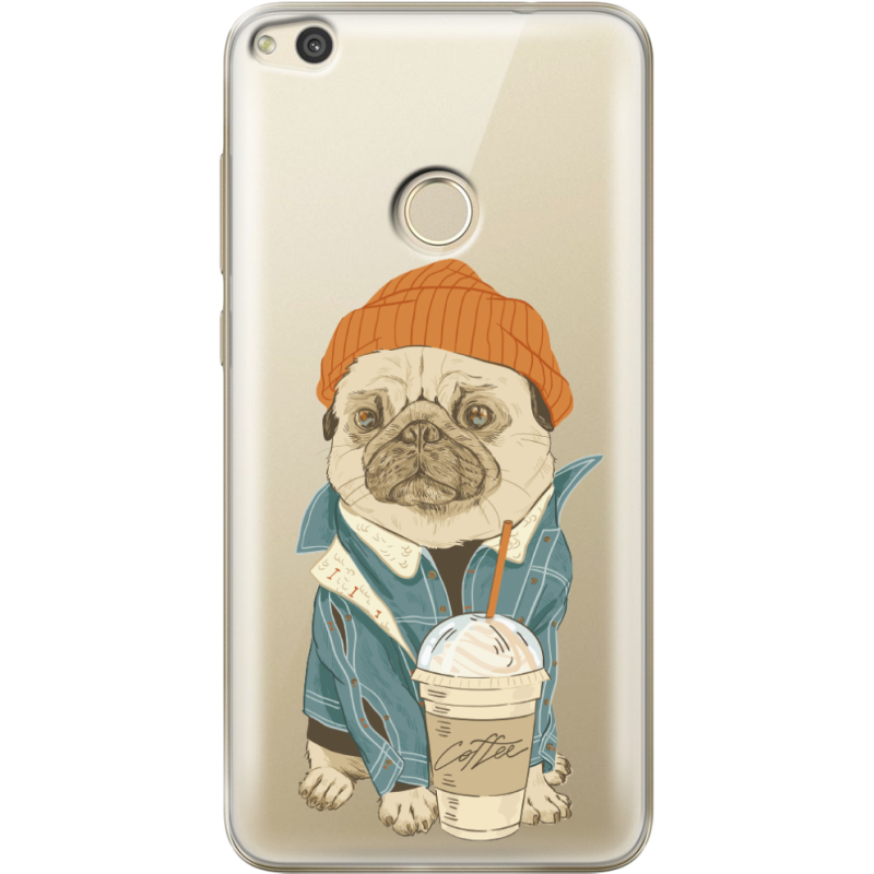 Прозрачный чехол Uprint Honor 8 Lite Dog Coffeeman